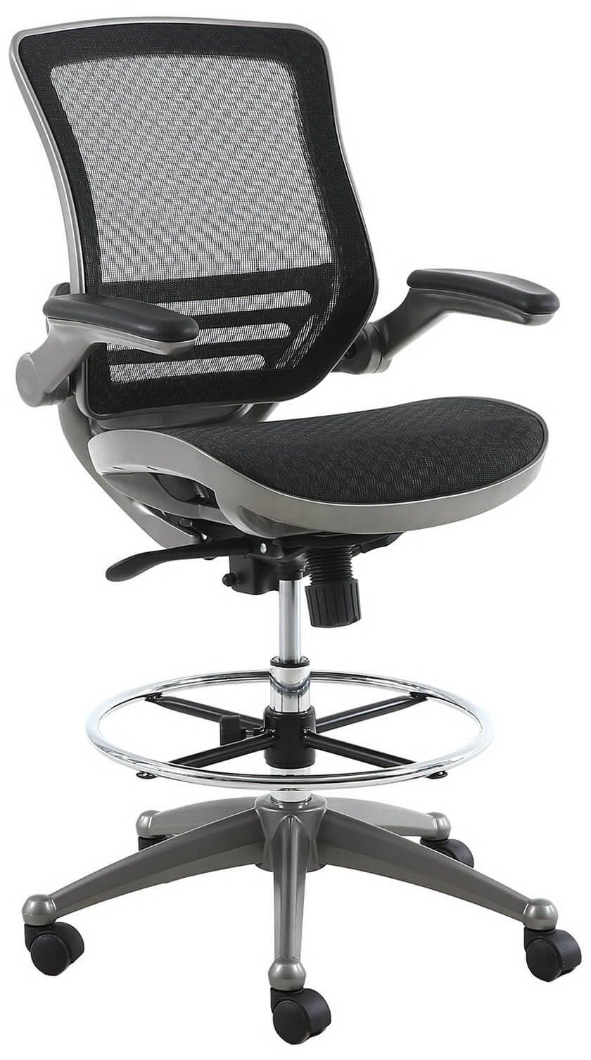 Harwick 2250D Evolve mesh drafting chair, gunmetal finish