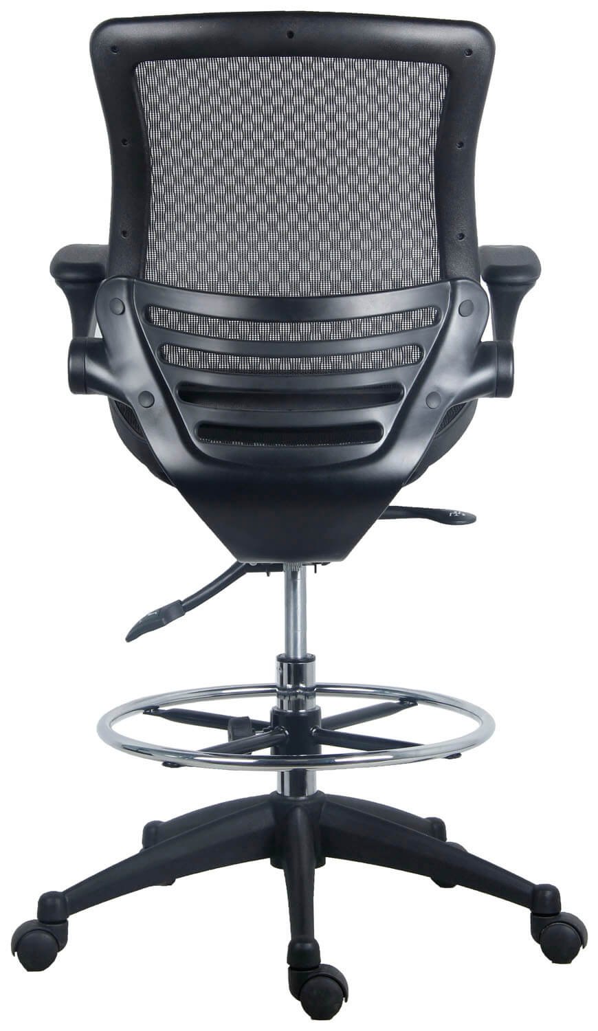 Harwick 2250D Evolve mesh drafting chair, black finish — view 4